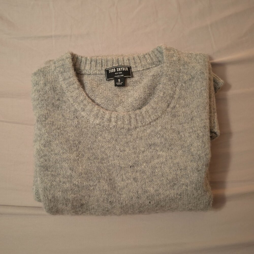 Todd Snyder Cambridge Crewneck in Silver Grey